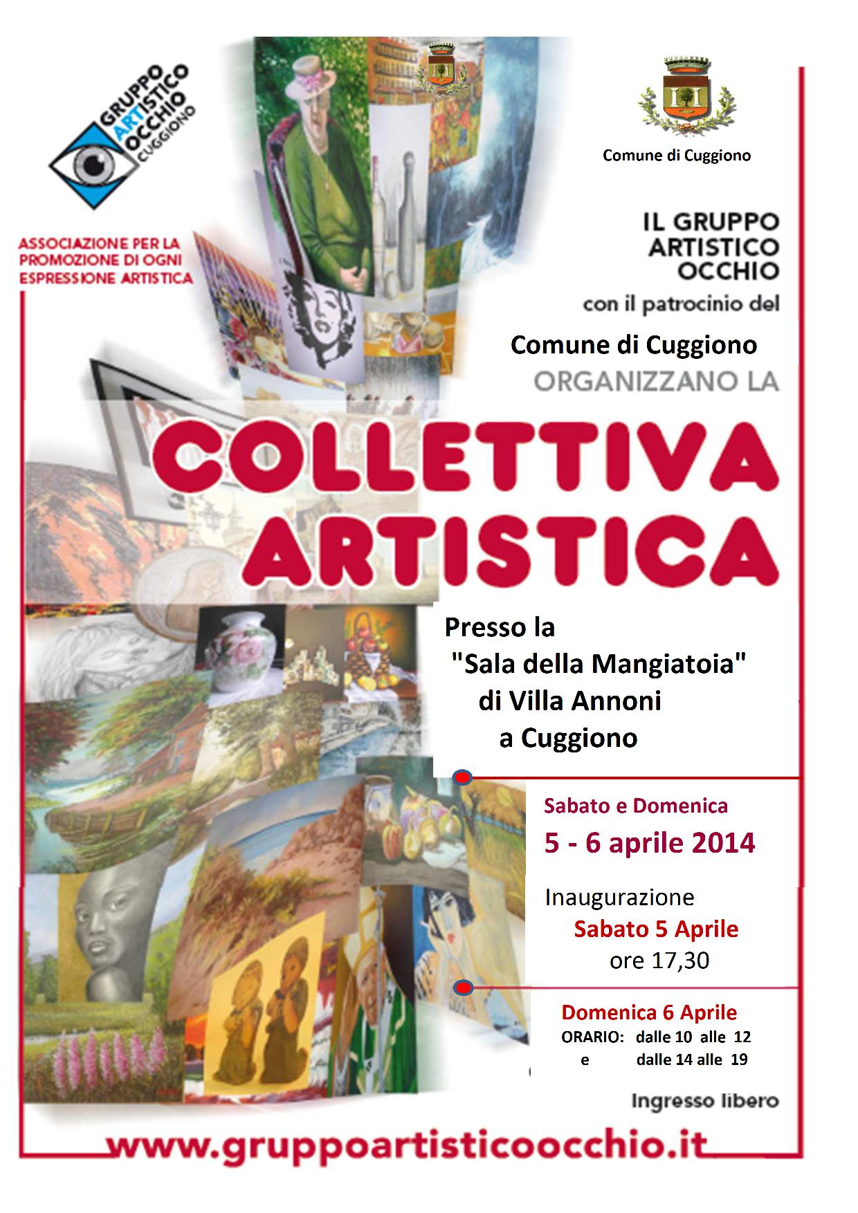 anno 2014 Cuggiono - Mostra Collettiva del Gruppo Artistico Occhio - 5 e 6 Aprile 2014.